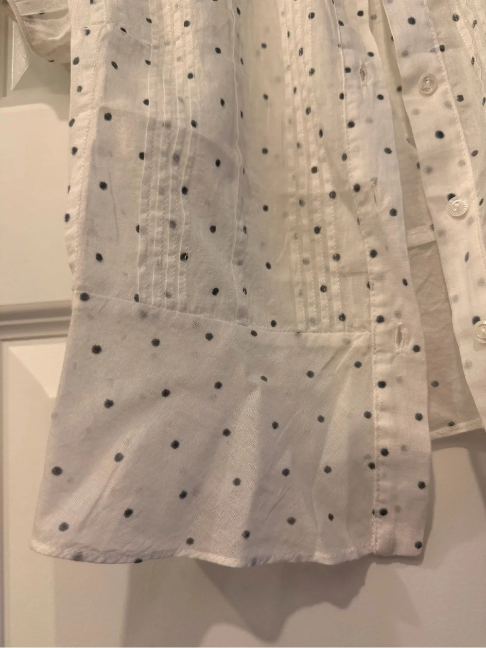Doen Dainty White top Lace Collar Puff Sleeve Blouse